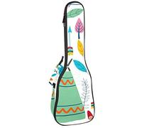 Borsa per ukulele vintage retrò foresta animale volpe gufo freccia ukulele caso per concerto tenore soprano 23 pollici 10 mm di spessore morbido imbottito cinghie regolabili Gig Bag