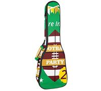 Borsa per ukulele You're Invited Soccer Football Party Pattern Ukulele Custodia per Soprano Tenore Concert 23 Pollici 10 MM Spesso Morbido Imbottito Cinghie Regolabile Gig Bag