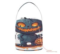 Borsa per uncinetto a forma di piccolo mostro di Halloween, borsa portatile per uncinetto