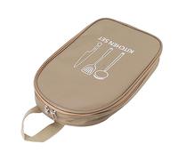 Borsa per Utensili da da Viaggio Custodia Portatile di Grande capacità per Pentole da Campeggio per Barbecue, per Gite in Famiglia, materiale: Nylon (Cachi)