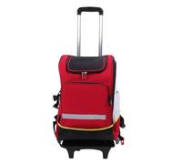 Borsa per Utensili Zaino, Zaino per gli Strumenti di Pulizia Zaino in Grande capacità Backpack Borsa per gli Attrezzi di Pulizia con Barra per Arrampicata in Scala (rosso)