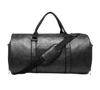 Borsa per vestiti a mano, borse da viaggio per vestiti, borsa da viaggio impermeabile per appendiabiti, custodia in pelle 2 in 1, con scomparto per scarpe per affari, vacanze, Ho, Nero,