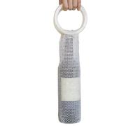 Borsa per vino - Borsa a rete con strass per bottiglie, elegante regalo di nozze, ideale come regalo di nozze, per feste, picnic, viaggi e trasporti, presente, cena, addio al nubilato, bianco,