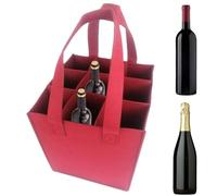 Borsa per vino | Borsa per vino in feltro isolata a tenuta stagna per 9 | bottiglie da viaggio | Borsa per il trasporto di bottiglie, shopping per bottiglie, borsa riutilizzabile per uomini e donne