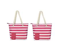 Borsa per vino con dispenser per bevande, borsa in tela con scomparto isolato nascosto, per spiaggia, viaggi, picnic, campeggio, regalo per Winelover, Rosso × 2, Refer to description, Unisex