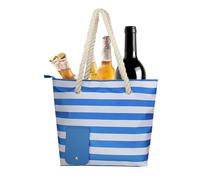 Borsa per vino con rubinetto, borsa portatile per vino, borsa termica isolata, per spiaggia, viaggi, picnic, campeggio, regalo per gli amanti del vino, 33 x 42,5 cm, Blu + sacchetto interno,