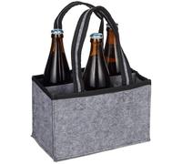 Borsa per vino da 6 bottiglie, portabottiglie da 6 bottiglie - Borsa in feltro per riporre il vino | Borsa per vino riutilizzabile, borsa portatile per viaggi e picnic, divisore rimovibile incluso