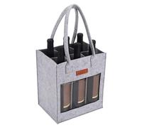 Borsa per vino in feltro, portabottiglie per 6 bottiglie,Borsa tote a tenuta stagna con manico - Borsa portabottiglie in feltro, borsa da trasporto per il trasporto di vino rosso da 6 bottiglie