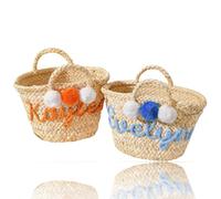 Borsa Personalizzata In Paglia Per Damigella D'onore, Elegante Cestino Da Spiaggia Intrecciato Con Nome Personalizzato, Cesto Regalo Per Damigella D'onore, Sacchetto Regalo Per Addio Al Nubilato