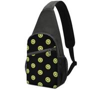 Borsa Petto Impermeabile Crossbody Per Viaggi, Running, Scuola Kiwi Fruit With Heart Print All'Aperto Daypack