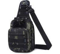 Borsa Petto Tattico Militare Zaino Monospalla Uomo Borsello a Tracolla Molle per