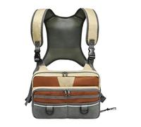 Borsa Pettorale da Pesca a Mosca per Uomo Organizer Impermeabile con | Borsa Porta Attrezzi da Pesca con Postazione di Lavoro a Zip per outdoor guado kayak barca riva lago sta