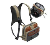 Borsa Pettorale da Pesca a Mosca per Uomo Organizer porta attrezzi | Borsa da Pesca con Postazione a Cerniera per uomo, guado, kayak, barca, riva, fiume, torre