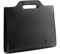 Borsa piatta con manico integrato, porta documenti classico in pelle Crazy Horse, borsa portadocumenti A4, portafoglio sottile, custodia messenger retrò minimalista per lavoro e casual trasporto