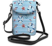 Borsa piccola per cellulare in pelle Pu collo d'anatra blu bowknot carino animale da fattoria cuore borse a tracolla portafoglio da viaggio