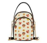 Borsa piccola per tutte le stagioni con manico superiore | Mini borsa con tracolla regolabile staccabile per lo shopping quotidiano, stile kawaii, scoiattolo