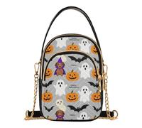 Borsa piccola per tutte le stagioni con manico superiore | Resistente alle macchie e facile da pulire borsa a tracolla da viaggio breve viaggio bassotto Halloween