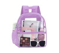 Borsa piccola trasparente Mini zaino trasparente da donna approvato dallo stadio, mini zaino trasparente, zaino in PVC trasparente resistente al freddo resistente all'acqua for concerti, eventi sporti