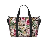 Borsa pieghevole da viaggio a mano con stampa leopardata tigre rosa borsa da palestra per il fine settimana borse da palestra per donne uomini piccolo bagaglio a mano sotto il sedile