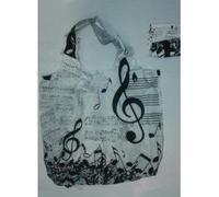 Borsa pieghevole motivo Note musicali chiave di violino.