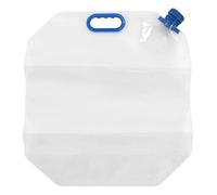 Borsa pieghevole per contenitore dell'acqua in PVC trasparente riutilizzabile congelabile da 15 litri, contenitore per acqua portatile di grande capacità per emergenza (Blu)