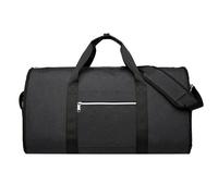 Borsa pieghevole per indumenti, Borse da viaggio impermeabili, Borsa in nylon con cerniera per abbigliamento, Borsa traspirante per abiti, borsa leggera per viaggi di lavoro e viaggi, Nero ,