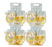 Borsa pieghevole per l'acqua da esterno, 3,8 l, a prova di perdite, portatile, con rubinetto e manico robusto, senza BPA, leggera, flessibile, per campeggio, escursionismo, viaggi e picnic (2, giallo)