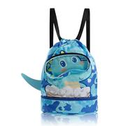 Borsa piscina bambina, borsa con coulisse per bambini Separazione Dry-Wet borsa piscina bambino Con Scomparto Tasca con Cerniera Sport Palestra PE borsa con coulisse per bambini da Ragazzo(Blu)