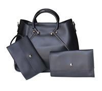 Borsa pochette portafoglio donna 3 pezzi in 1 a mano tracolla Borchie 8537