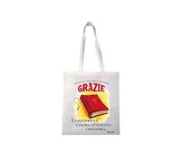 Borsa Poliestere Ecru - 36x40 cm - Decorata con Frase - Regalo Catechista - Cresima - Prima Comunione - Collezione Borse