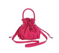 Borsa Polso Nodo Borsa in stoffa da donna a tracolla in stile etnico con for letteratura alla moda coulisse(Rose)