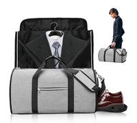 Borsa Porta Abiti Borsa Convertibile Dell'indumento per il Viaggio, Bo-rsa da Viaggio Dell'indumento con la Bo-rsa Della Maglia Dell'inserto Dell'organizzatore, Nero, Porta Abiti da Viaggio