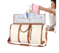 Borsa porta abiti | Borse da viaggio | Borsone da viaggio del fine settimana con borsa per scarpe | Borsa da viaggio Costume da viaggio Palestra Borsone per viaggi, allenamento, sport, BEIgE