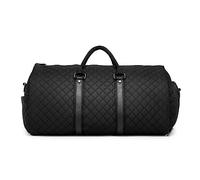 Borsa porta abiti convertibile da donna, in pelle, da viaggio, con custodia per scarpe, 2 in 1, da appendere, borsa da viaggio da donna, borsone per indumenti, idea regalo, A2-nero.