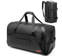 Borsa porta abiti da viaggio, 45 l, convertibile, per uomo e donna, borsa da viaggio 3 in 1 da appendere con tracolla, nero