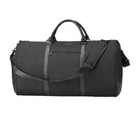 Borsa porta abiti da viaggio, borsa porta indumenti, borsone convertibile con scomparto per scarpe, perfetta per viaggi di lavoro e gite nel fine settimana, Nero 00, Da viaggio