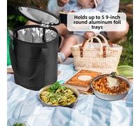 Borsa Porta Alimenti da Picnic con Isolamento per Pranzi da Campeggio 24x24x28CM