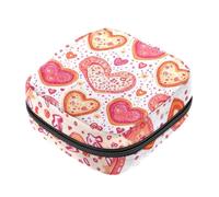 Borsa porta assorbenti a forma di ciambella a forma di cuore, borsa per il primo ciclo mestruale per donne e ragazze, sacchetto per coppette mestruali femminili porta tamponi