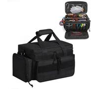 Borsa Porta Attrezzi 36,7 Cm Per Professionisti Con Ampio Scomparto Principale, Tasche Interne Ed Esterne, Fondo PU Antiscivolo, Nylon, Organizzatore Per Elettricisti E Falegnami