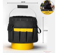 Borsa porta attrezzi a secchiello Oxford 600D per elettricisti con manici e cing