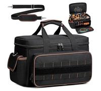 Borsa Porta Attrezzi, Borsa da Lavoro Resistente da 17 Pollici con Tracolla Regolabile, Organizer Impermeabile per Materiale di Pulizia, Borsas per Attrezzi per Lavaggio Auto e Dettagli