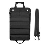 Borsa porta attrezzi, Borsa portautensili impermeabile con tracolla regolabile, cerniere antiruggine, multicolore(Black)