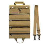 Borsa porta attrezzi, Borsa portautensili impermeabile con tracolla regolabile, cerniere antiruggine, multicolore(Khaki)