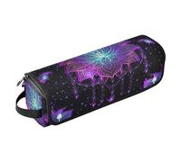 Borsa porta attrezzi con fiore di loto, con tappetino resistente al calore, borsa organizer portatile per arricciacapelli, piastre, spazzole, fermagli e fascette per capelli