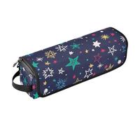 Borsa porta attrezzi con motivo senza cuciture con stelle disegnate a mano, con tappetino resistente al calore, borsa organizer portatile per arricciacapelli, piastre, spazzole, fermagli e fascette