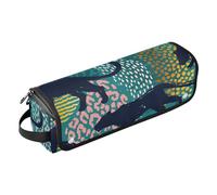 Borsa porta attrezzi con sagome astratte leopardate con tappetino resistente al calore, borsa organizer portatile per arricciacapelli, piastre, spazzole, fermagli e fascette per capelli