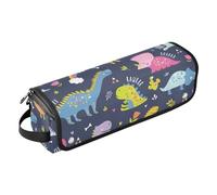 Borsa porta attrezzi con stampa di dinosauro con dinosauro e tappetino resistente al calore, borsa organizer portatile per arricciacapelli, piastre, spazzole, fermagli e fascette per capelli