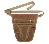 Borsa porta attrezzi da giardino, impermeabile, portatile, da campeggio, con cinghie convertibili e 8 tasche multiformato per giardinaggio (marrone)