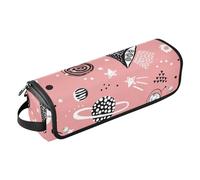 Borsa porta attrezzi da parrucchiere con dinosauri rosa con tappetino resistente al calore, borsa organizer portatile per arricciacapelli, piastre, spazzole, clip e fascette per capelli