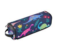 Borsa porta attrezzi da parrucchiere con motivo dinosauri, con tappetino resistente al calore, borsa organizer portatile per arricciacapelli, piastre, spazzole, fermagli e fascette per capelli